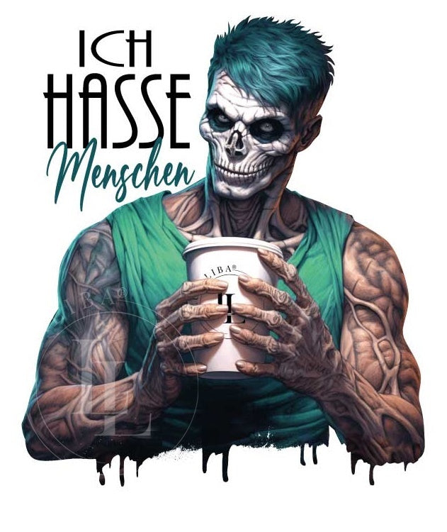 Motif " SKULL COFFEE MAN " Art n° : HVK